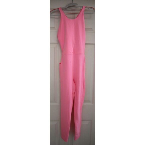 Free People Movement OB1905408 Women's Sz Small Hot Pink One Piece Jumpsuit - Picture 1 of 11